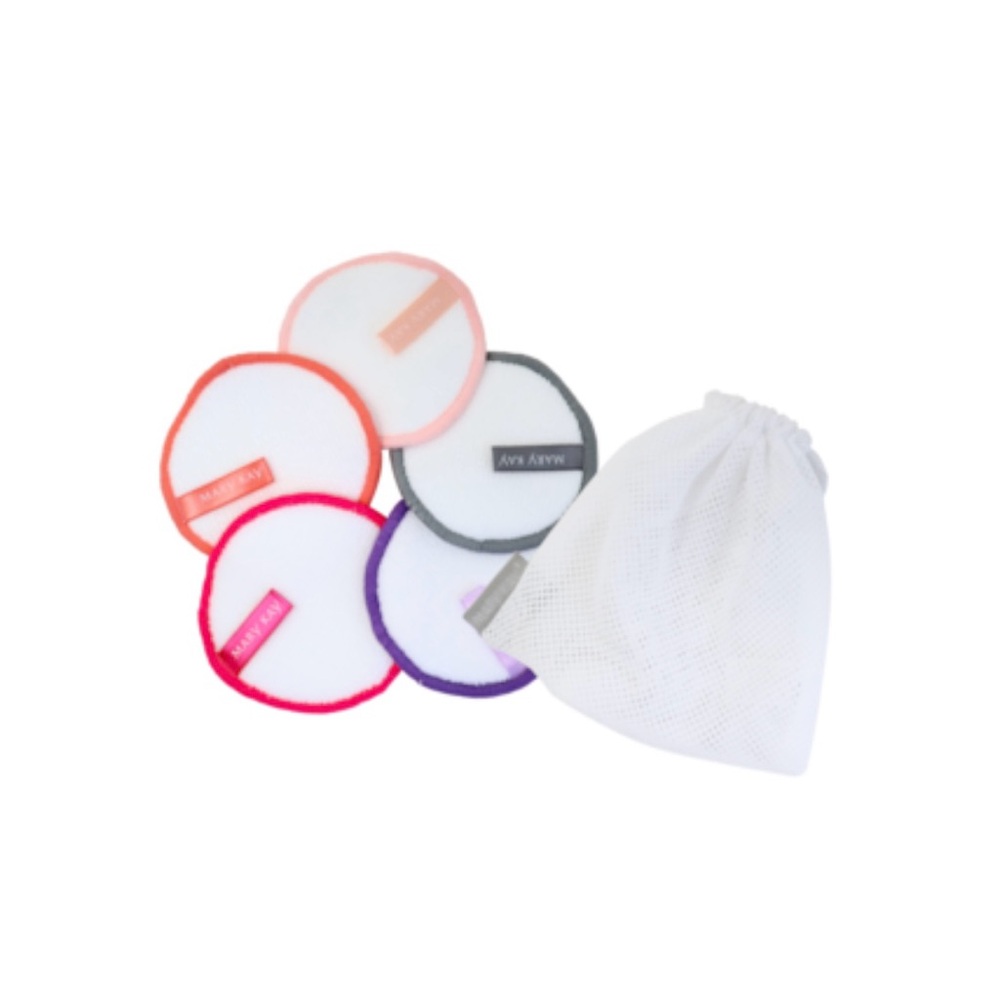 Mary Kay Reusable Makeup Remover Pads Set of 5 with Washable Storage Bag